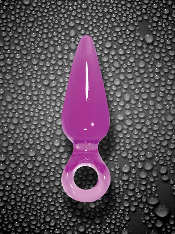 Анальная пробка средняя с кольцом Jolie Pleasures - Plum