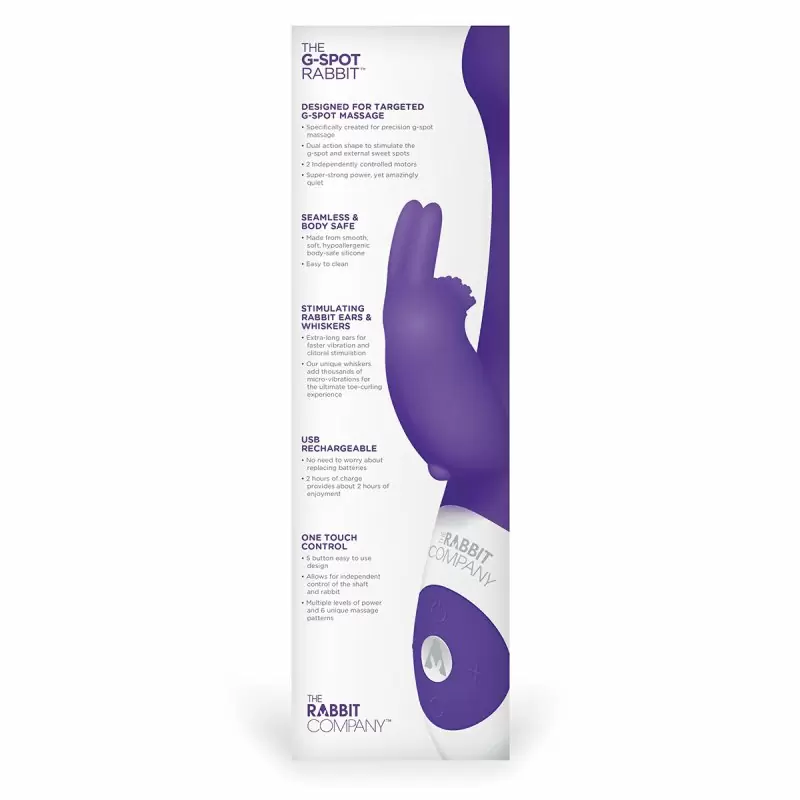 Изысканный вибратор с усиленной стимуляцией точки G The Rabbit Company The G-Spot Rabbit – виноградный