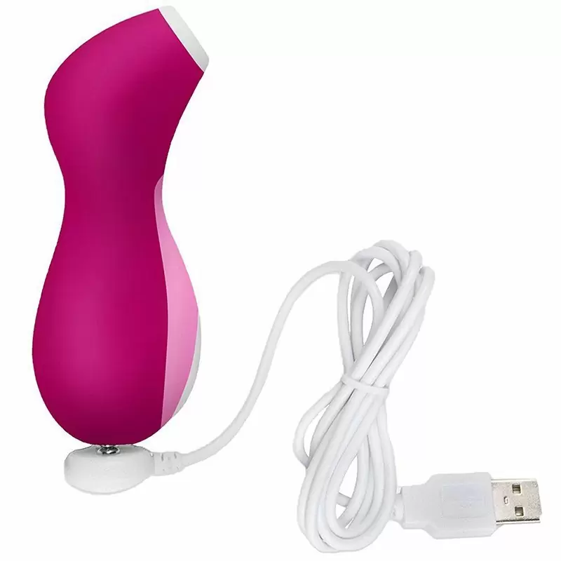 Перезаряжаемый водонепроницаемый волновой стимулятор клитора Satisfyer Pro Penguin – розовый