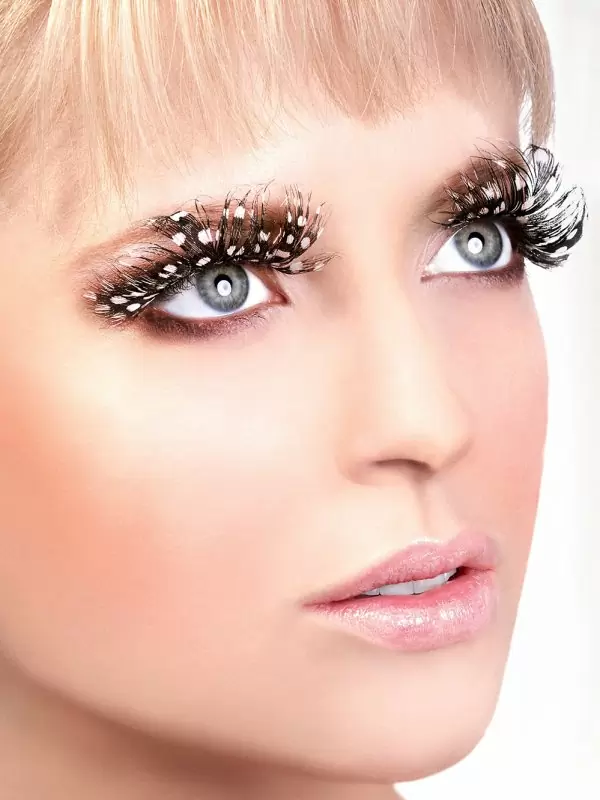 Ресницы перьевые Baci Дрофа – коричневый с белым