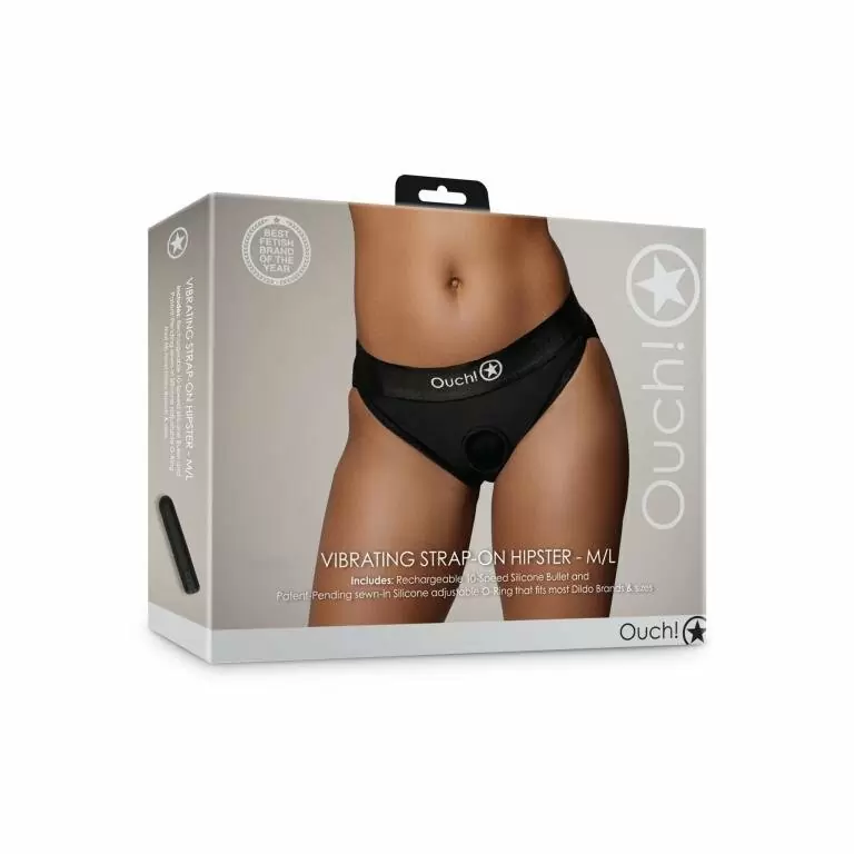 Трусики для страпона с вибропулей - M/L