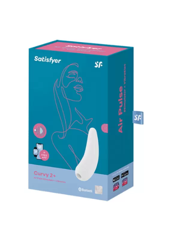 Satisfyer Curvy 2+ Белый Вакуумный стимулятор с возможностью управления через приложение