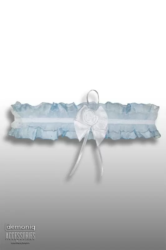 Сексапильное боди с маской для глаз и подвязкой Demoniq Simone белого цвета – S