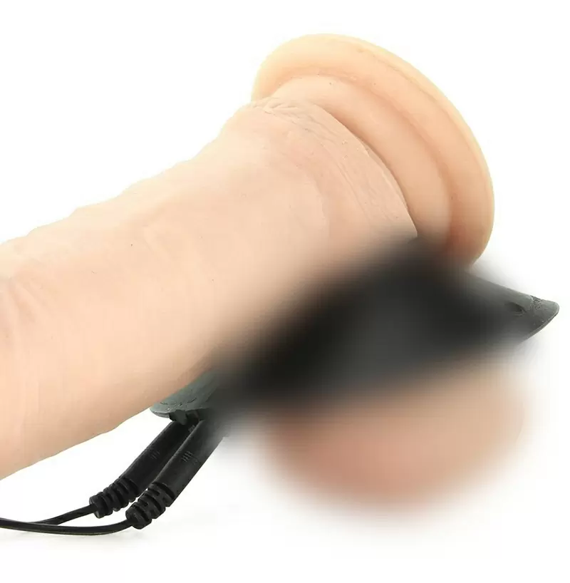 Электро-накладка Silicone Parachute на мошонку – черный