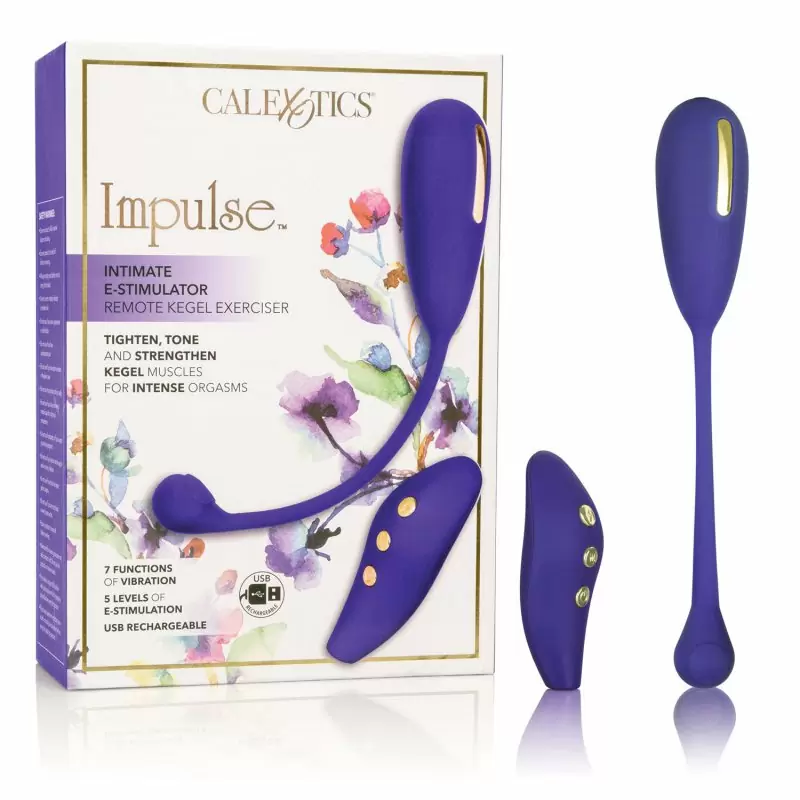 Виброяйцо Impuls Remote Kegel Exerciser с электростимуляцией – фиолетовый