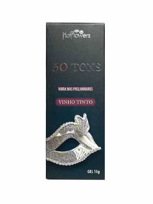 Возбуждающий гель Hot Flowers 50 Tons для двоих с эффектом вибрации и ароматом красного вина, 15 мл