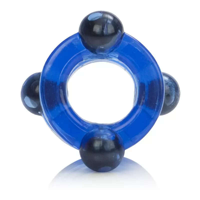 Двойное эрекционное кольцо с магнитами Magnetic Power Rings - синий
