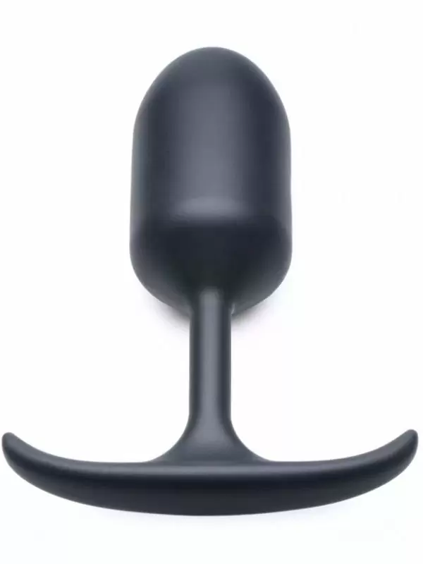 Средняя анальная пробка Heavy Hitters с утяжелением, 14 см, размер М, черный
