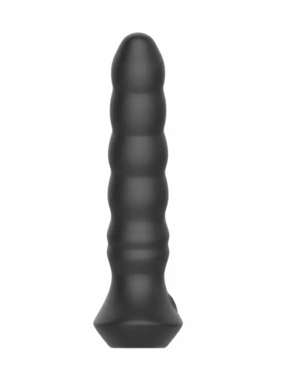 Рельефный вибратор Erozon №02 Undulating vibrator, 15 см, 5 режимов, силикон, черный