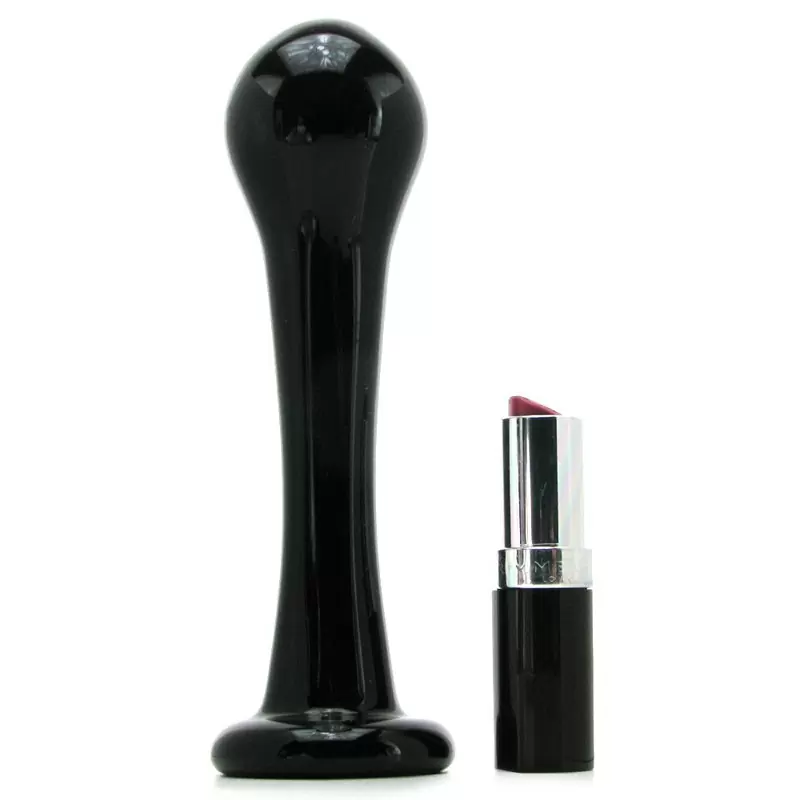 Анальный стимулятор из стекла Crystal Droplets – черный