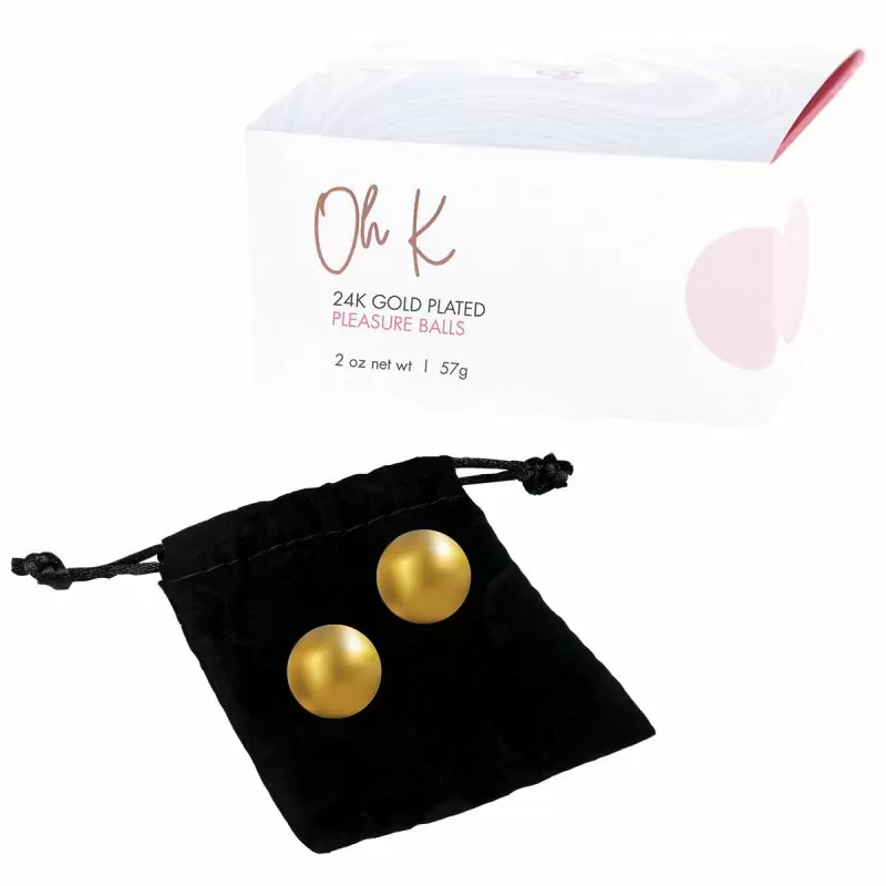 Шарики для упражнений Кегеля с золотым покрытием 24К CG PLEASURE BALLS