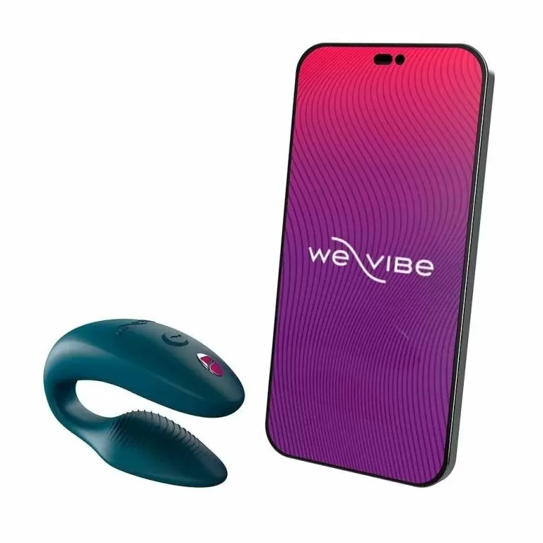 Вибратор для пар We-Vibe Sync 2, с пультом Д/У, 7 см, зеленый вельвет
