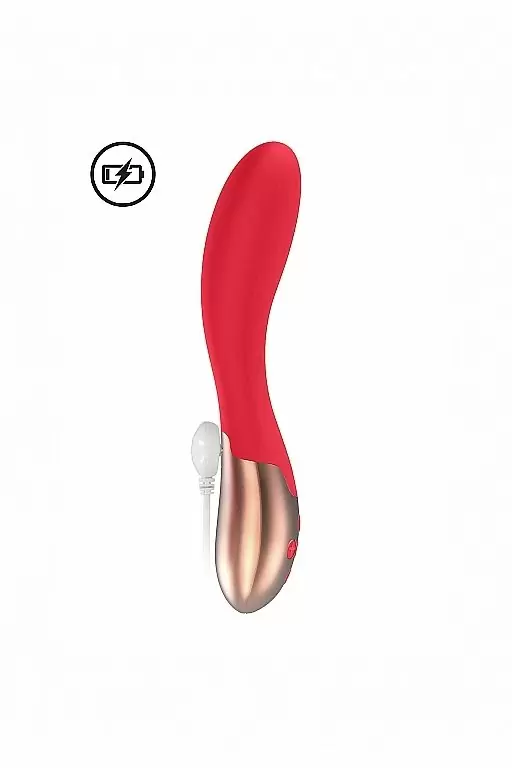 Виромассажер для точки G с вибрацией и функцией нагрева Posh (красный)