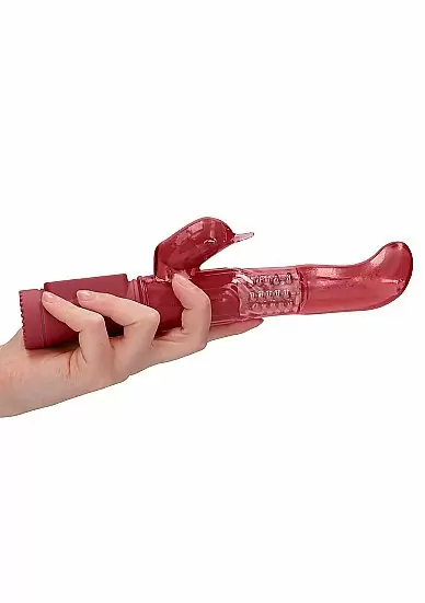 Вибратор кролик Rotating Dolphin - красный