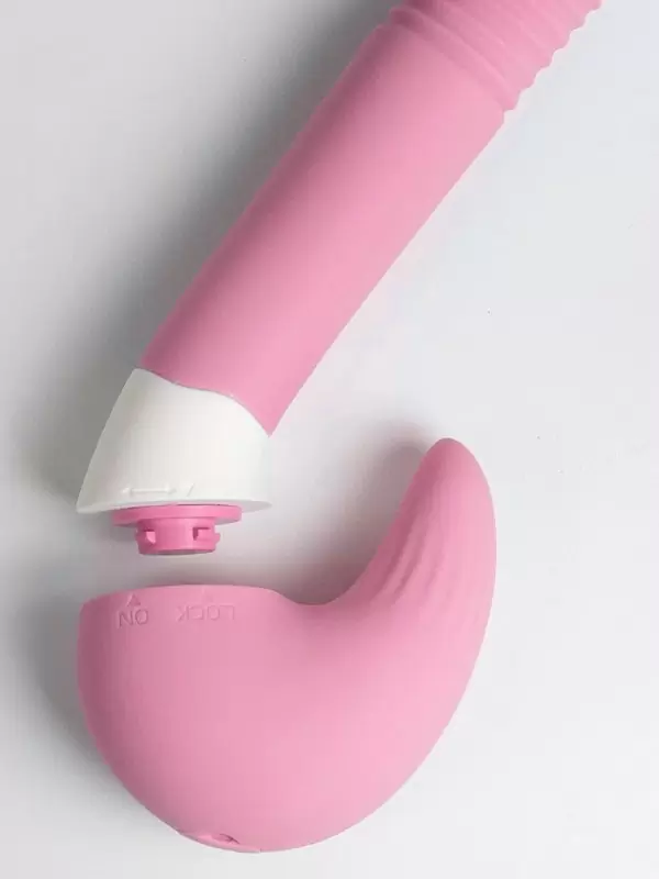 Изогнутый вибратор Youvic, 23,9 см, 10 режимов, силикон, розовый