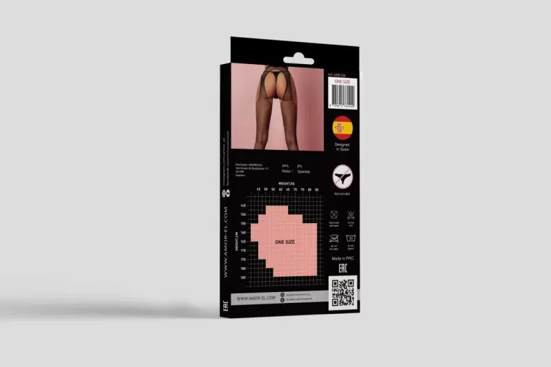 Чулки Amor El с поясом в стразах (S/L)