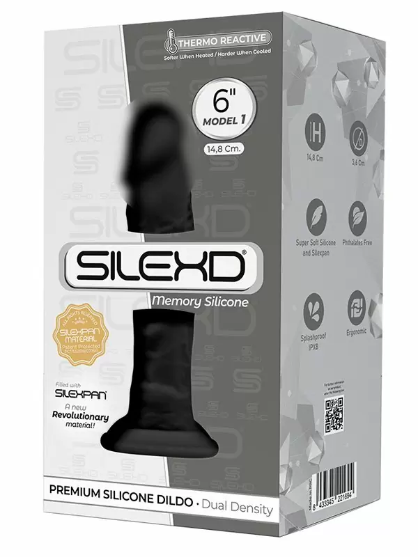 Реалистичный фаллоимитатор SILEXD Model 1, 14,8 см, силикон, черный