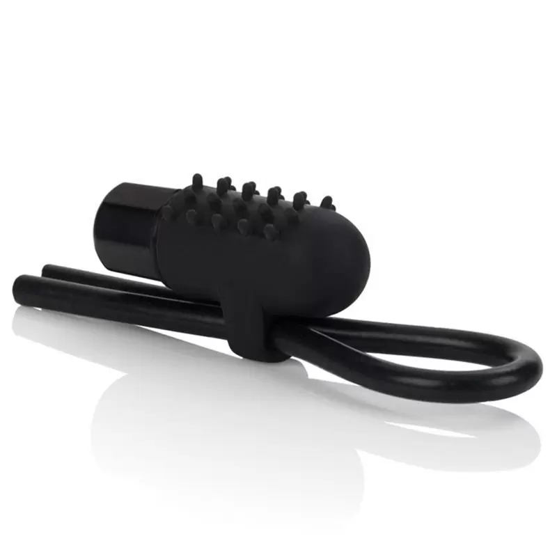 Вибро-лассо 10-Function Vibrating Silicone Stud Lasso – черный