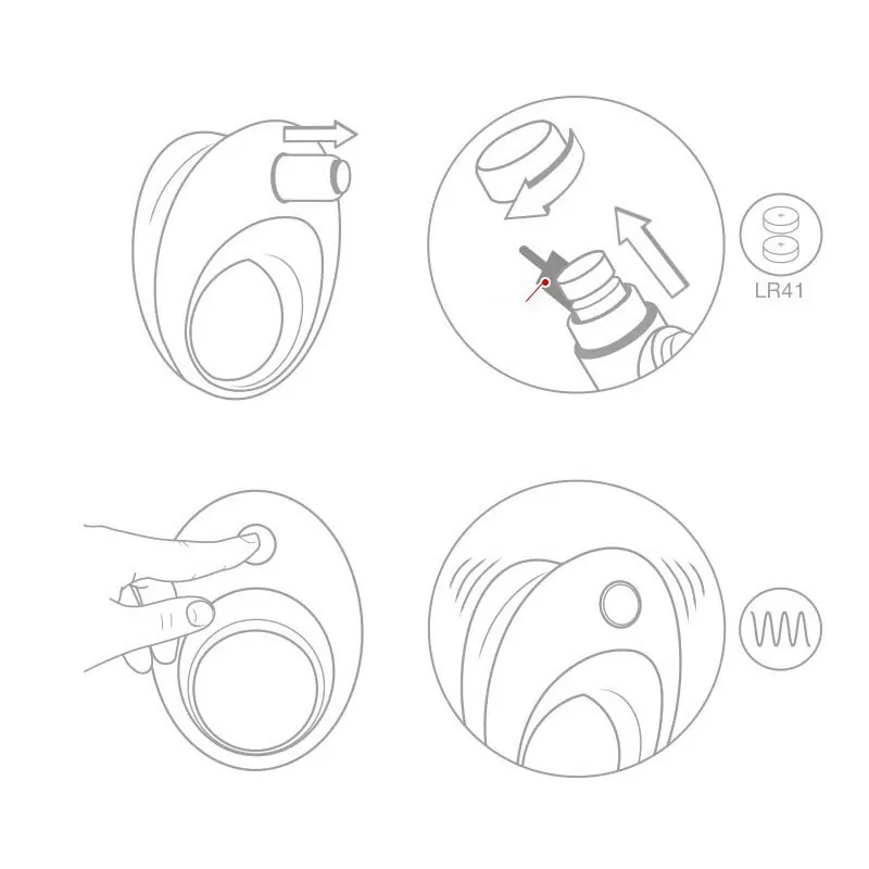Эрекционное кольцо Ovo  B10 с вибрацией – белый