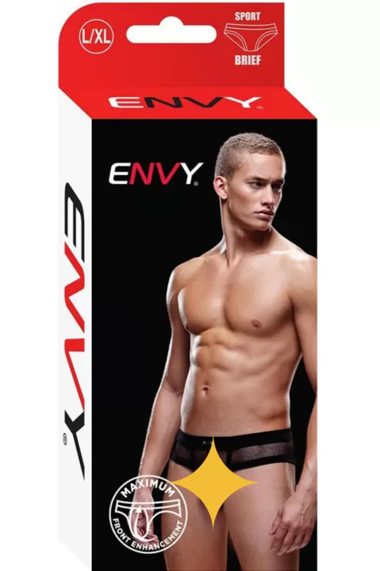 Мужские трусы-брифы из сетки - L/XL