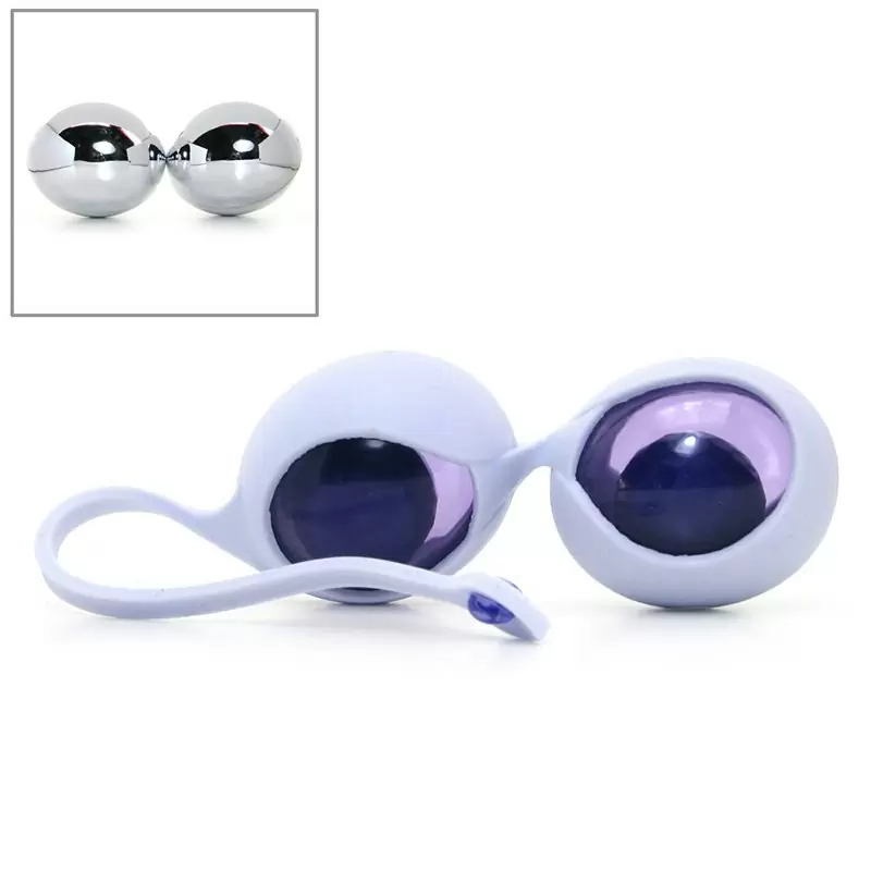 Набор вагинальных шариков Ovo L1 с держателем – фиолетовый