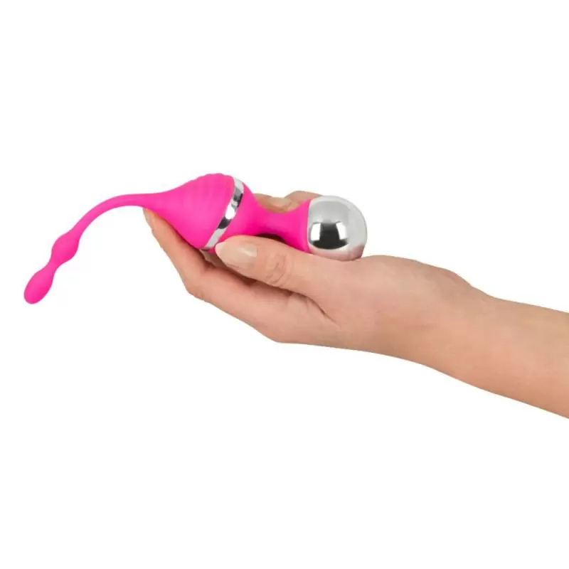 Вагинальные шарики с вибрацией Smile Love Balls - розовый