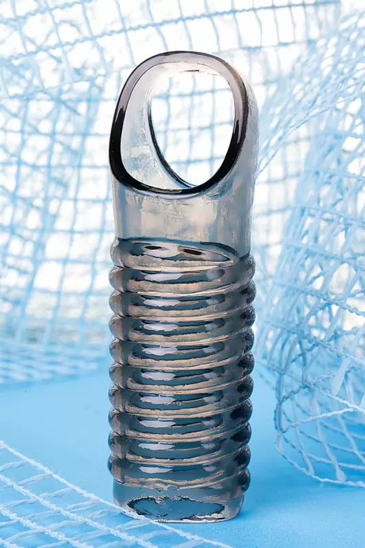 Открытая насадка на пенис TOYFA XLover с петлей на мошонку – серый