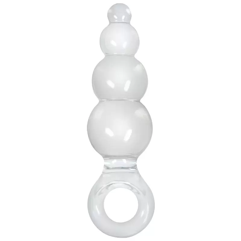 Анальная пробка с кольцом Jolie Ripples Small – прозрачная