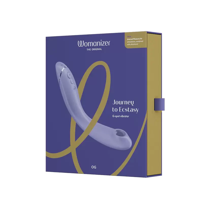 Изогнутый вибратор Womanizer OG Lilac, 17,6 см, силикон, сиреневый