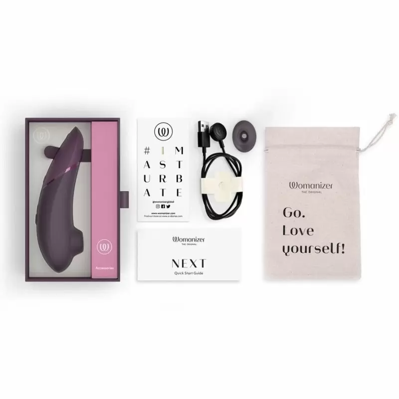 Бесконтактный стимулятор клитора Womanizer Next, технология Pleasure Air, 14 скоростей, темно-фиолетовый