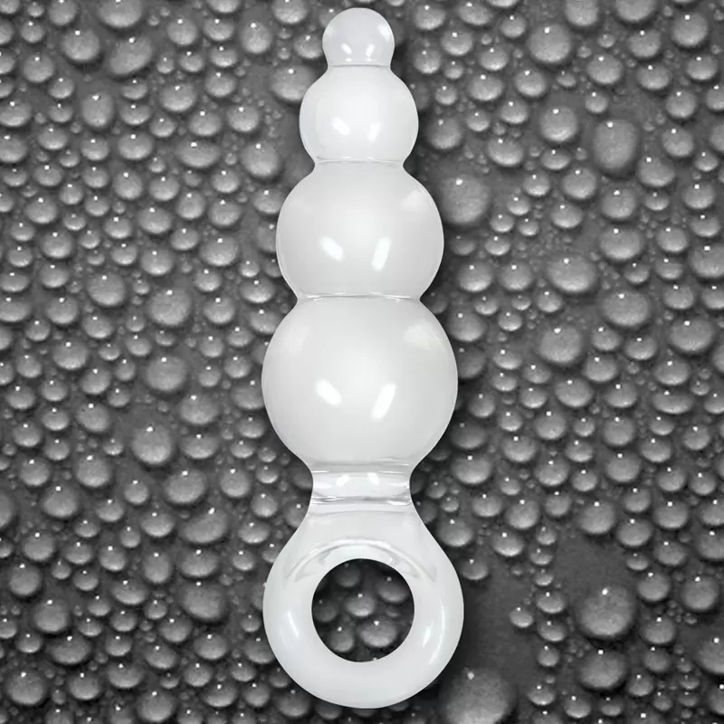 Анальная пробка с кольцом Jolie Ripples Small – прозрачная