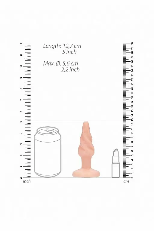 Анальная пробка Rounded - 5 Inch (бежевая)