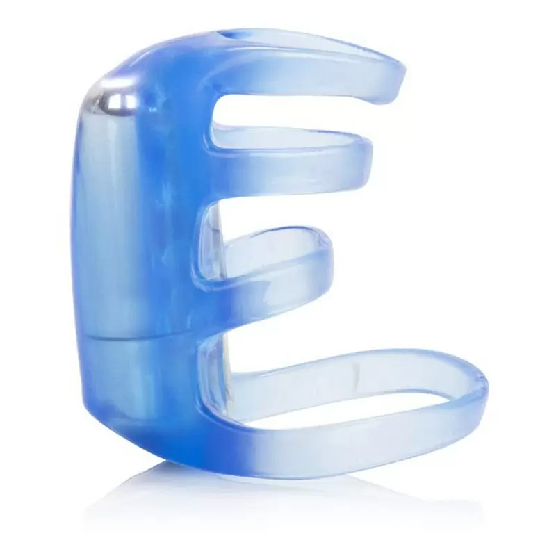 Эрекционная сетка для пар Couple's Pleasure Cage с вибрацией – голубой