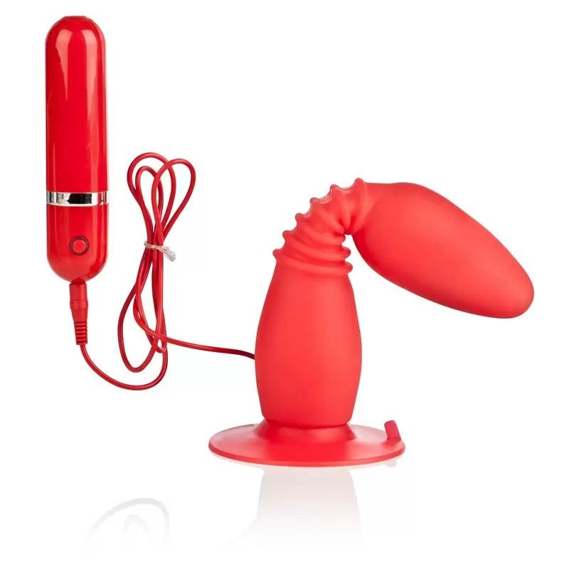 Гибкая анальная пробка с вибрацией COLT Easy Flex Glider – красная