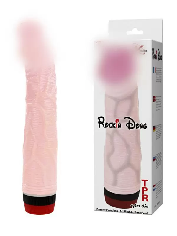 Дилдо-реалистик Rocking Dong с вибрацией – телесный