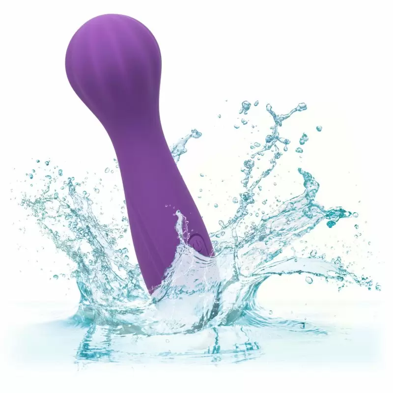 Фактурный вибратор-ванд Stella Liquid Silicone O Wand, 18 см, силикон, фиолетовый