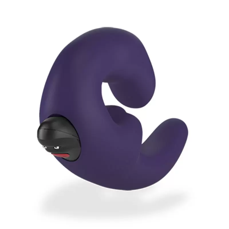 Анатомический страпон Fun Factory Sharevibe, безремневой, со съемной вибропулей, 22 см, фиолетовый