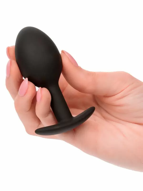 Утяжеленная анальная пробка California Exotic Novelties Weighted Silicone Plug, 7,5 см, силикон