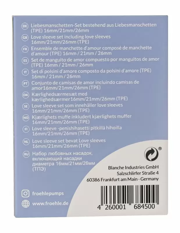 Набор эрекционных колец/бамперов LOVE SLEEVES, 3 шт. по 16/21/26 мм.