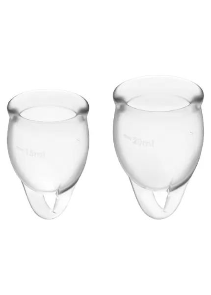 Набор менструальных чаш Satisfyer Feel confident Menstrual Cup (Transparent)