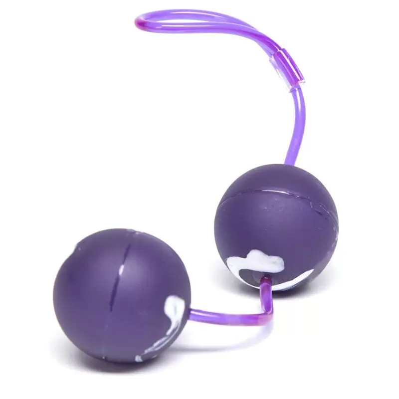 Вагинальные шарики Oscilating Duo Balls – фиолетовый