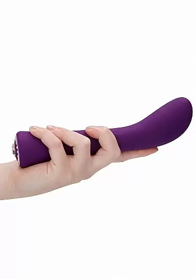 Гибкий вибратор Glimmer, 20,5 см, 10 режимов, силикон, фиолетовый