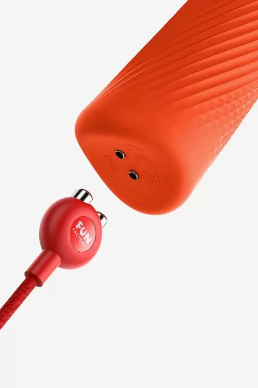 Мощный вибратор Fun Factory VIM VIBRATING WAND, 5 скоростей, силикон, оранжевый