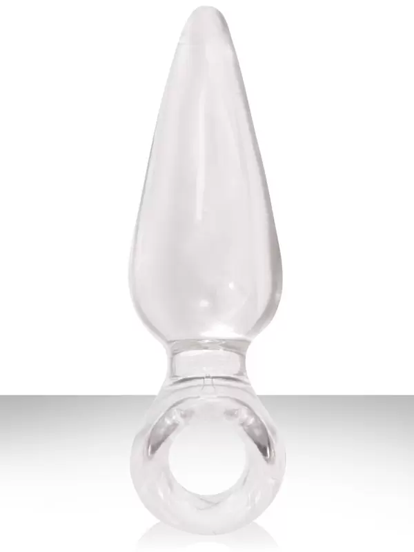 Анальная пробка средняя с кольцом Jolie Pleasures - Clear