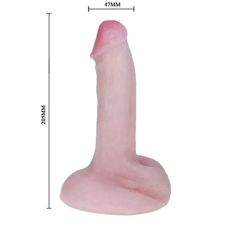 Реалистичный вибратор на широкой подошве-присоске Arbitrariness – телесный