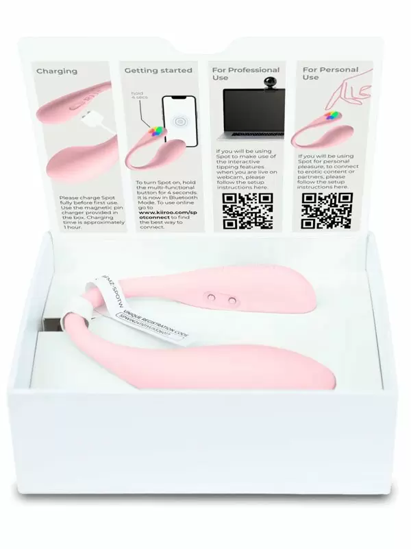 Интерактивное виброяйцо Kiiroo Spot, управление с приложения, 9,7 см, розовое | Он и Она 18+