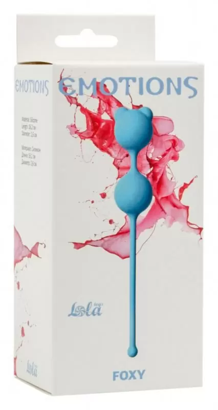Вагинальные шарики Emotions Foxy Turquoise - голубой