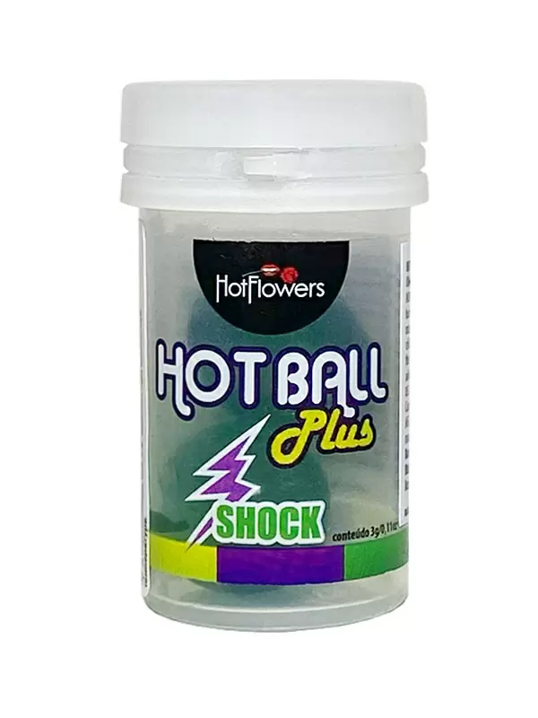Лубрикант в виде двух шариков Hot Flowers Plus Shock с покалывающим эффектом, силиконовая основа, 6 грамм