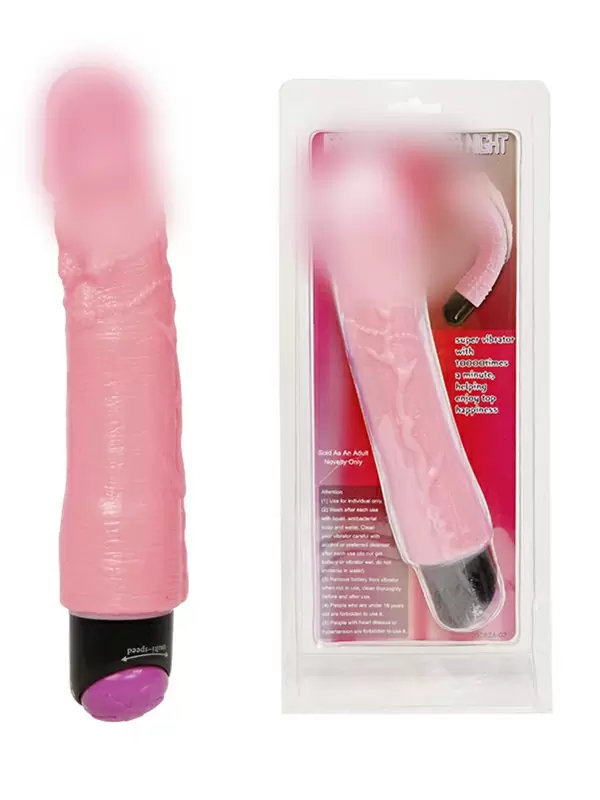 Мультискоростной вибратор-реалистик Irritating Summer Night с гибким каркасом – розовый