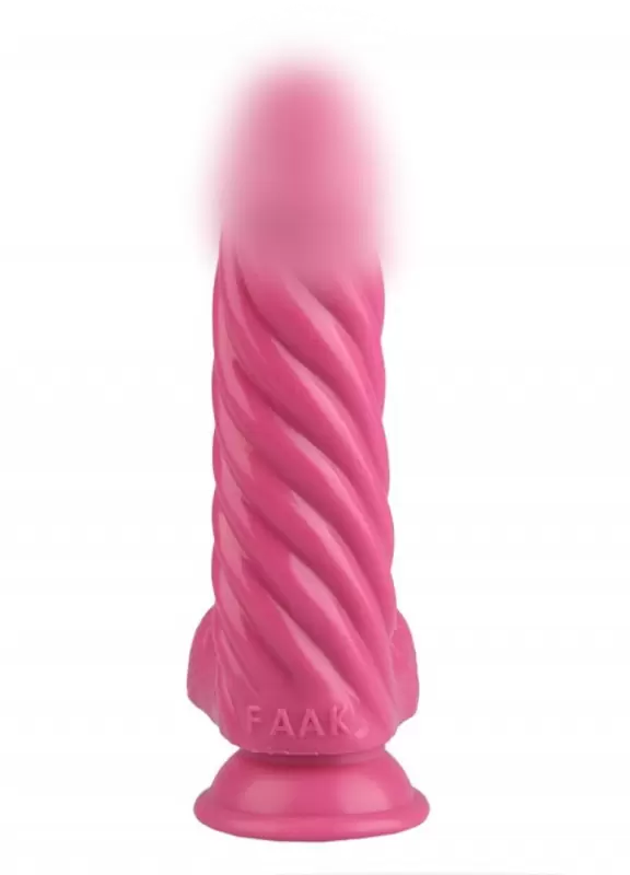 Рельефный фаллоимитатор 21 см, розовый
